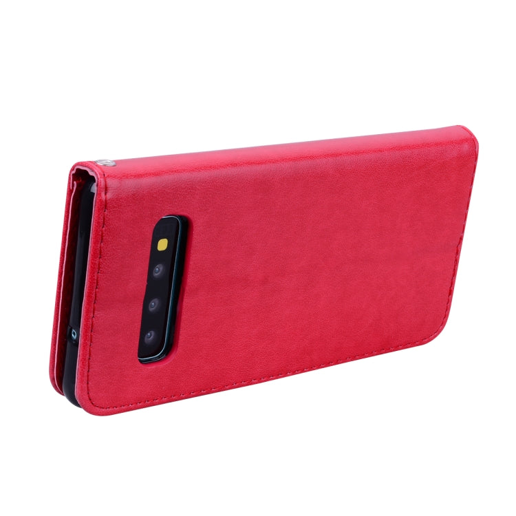 Rose Embossed Horizontal Flip PU Leather Case for Galaxy S10 Plus, with Holder & Card Slots & Wallet