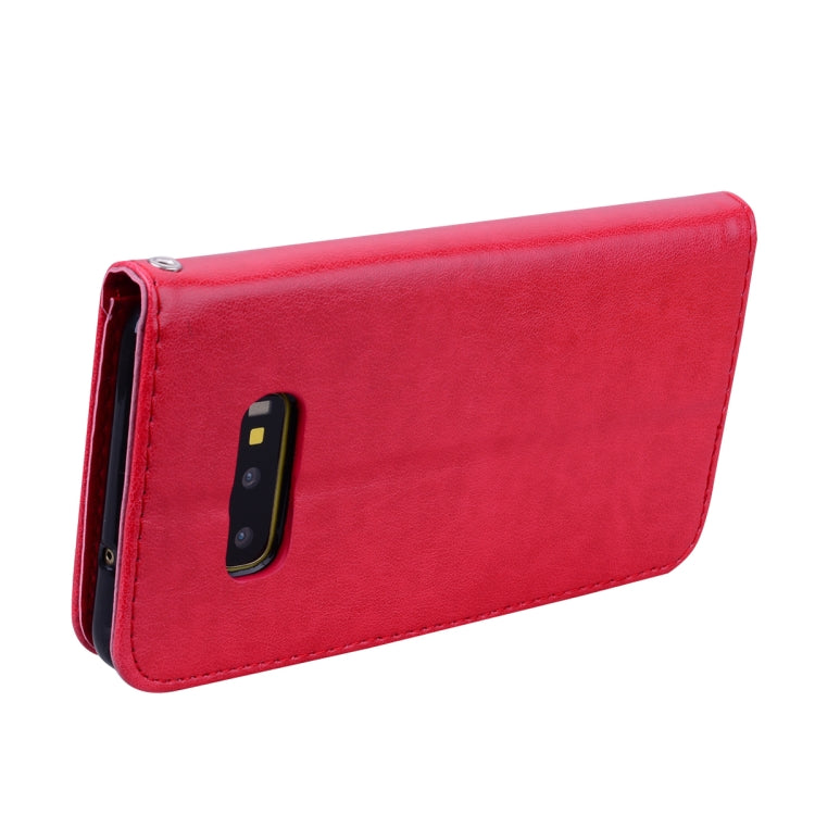 Rose Embossed Horizontal Flip PU Leather Case for Galaxy S10e, with Holder & Card Slots & Wallet