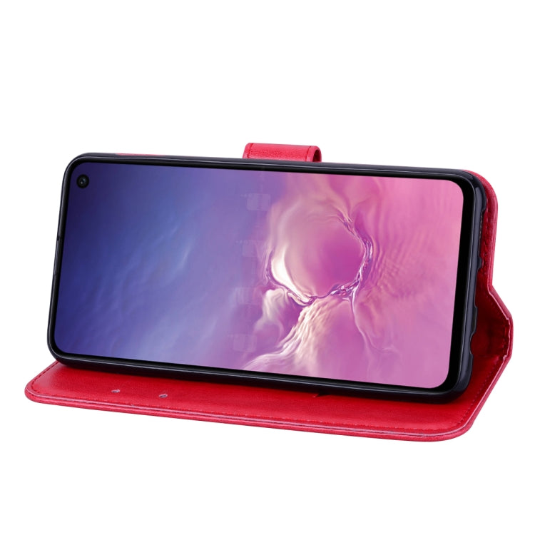 Rose Embossed Horizontal Flip PU Leather Case for Galaxy S10e, with Holder & Card Slots & Wallet