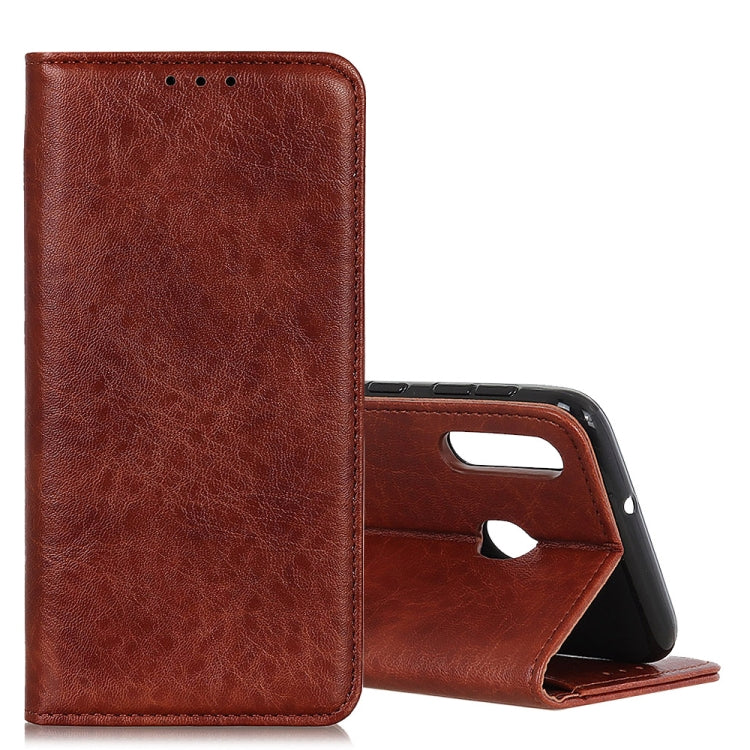 Magnetic Retro Crazy Horse Texture Horizontal Flip Leather Case for Galaxy A30, with Holder & Card Slots & Photo Frame