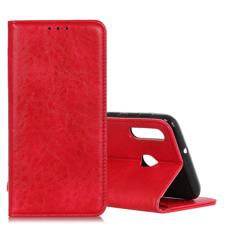 Magnetic Retro Crazy Horse Texture Horizontal Flip Leather Case for Galaxy M20, with Holder & Card Slots & Photo Frame