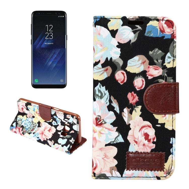 Dibase For Galaxy S8 Cotton Print Texture Horizontal Flip Leather Case with Holder & Card Slots