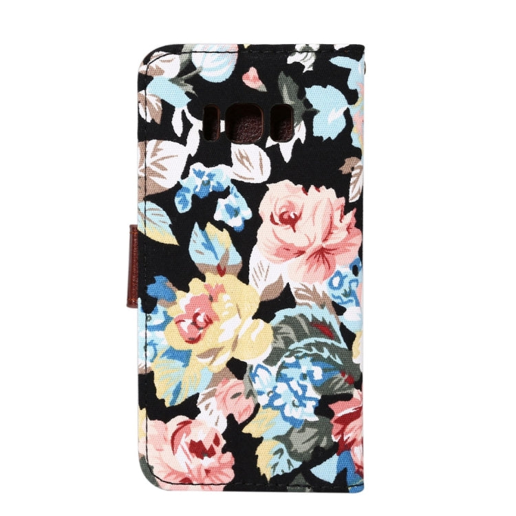 Dibase For Galaxy S8 Cotton Print Texture Horizontal Flip Leather Case with Holder & Card Slots
