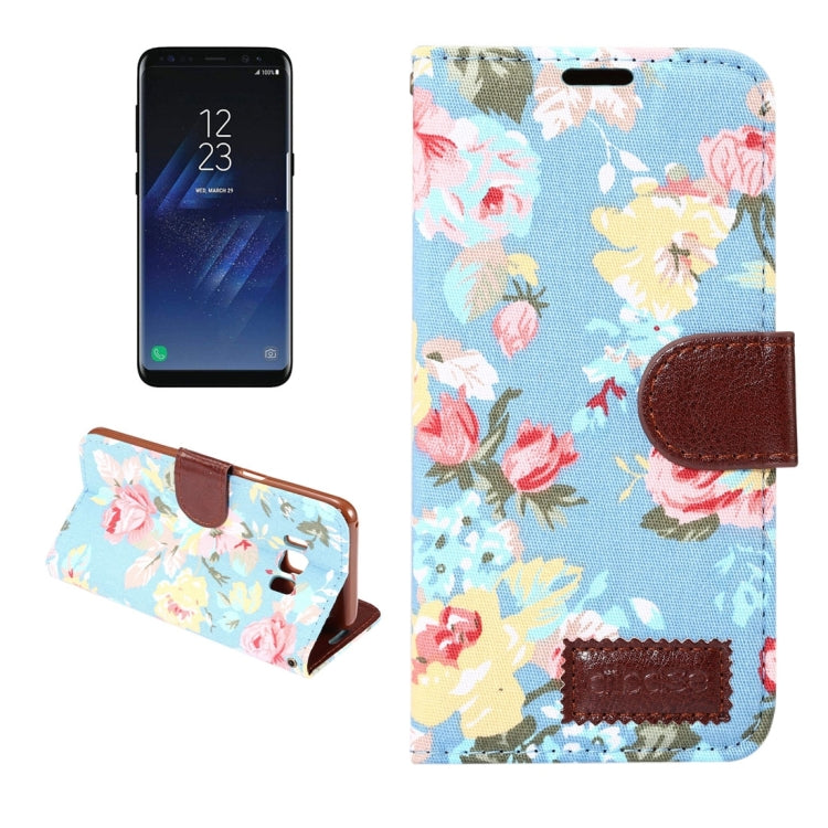 Dibase For Galaxy S8 Cotton Print Texture Horizontal Flip Leather Case with Holder & Card Slots