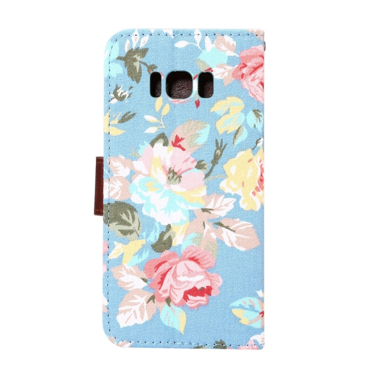 Dibase For Galaxy S8 Cotton Print Texture Horizontal Flip Leather Case with Holder & Card Slots