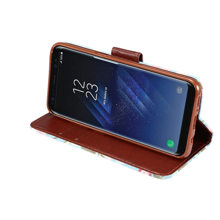 Dibase For Galaxy S8 Cotton Print Texture Horizontal Flip Leather Case with Holder & Card Slots