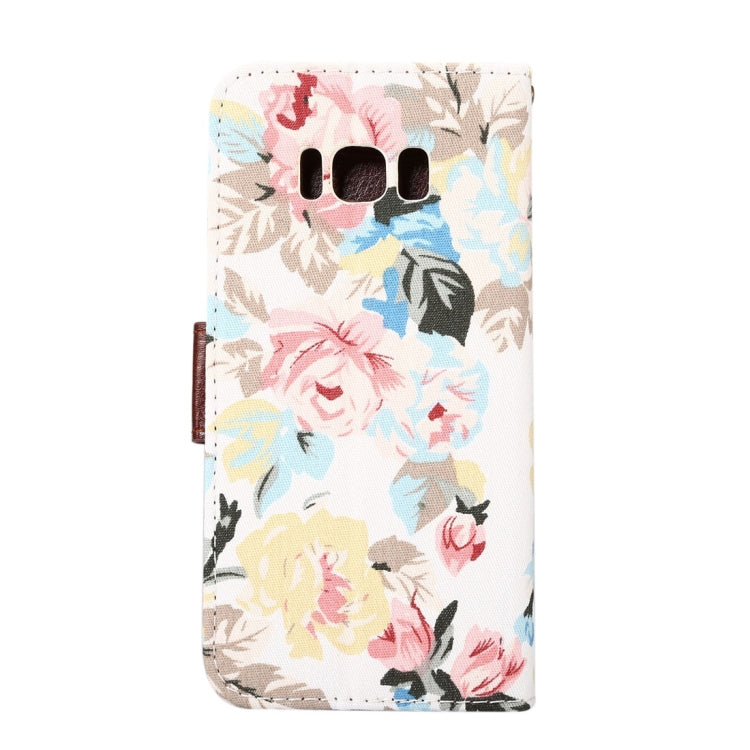 Dibase For Galaxy S8 Cotton Print Texture Horizontal Flip Leather Case with Holder & Card Slots