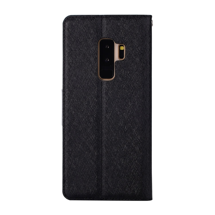 For Galaxy S9+ Silk Texture Horizontal Flip Leather Case with Holder & Card slots & Wallet & Photo Frame