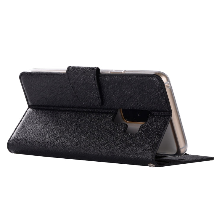 For Galaxy S9+ Silk Texture Horizontal Flip Leather Case with Holder & Card slots & Wallet & Photo Frame