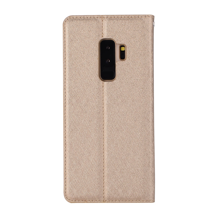 For Galaxy S9+ Silk Texture Horizontal Flip Leather Case with Holder & Card slots & Wallet & Photo Frame