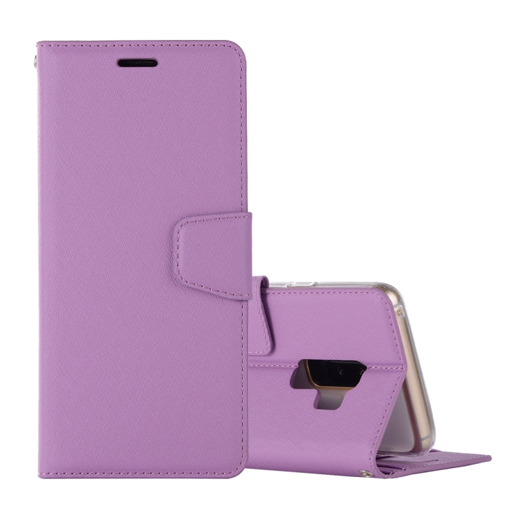 For Galaxy S9+ Silk Texture Horizontal Flip Leather Case with Holder & Card slots & Wallet & Photo Frame