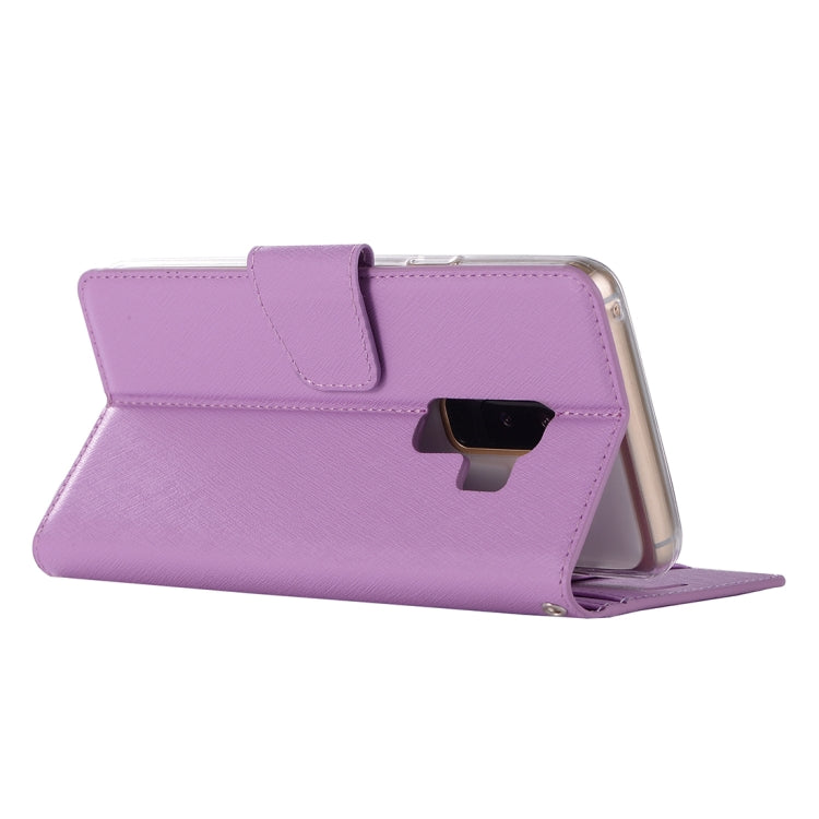 For Galaxy S9+ Silk Texture Horizontal Flip Leather Case with Holder & Card slots & Wallet & Photo Frame
