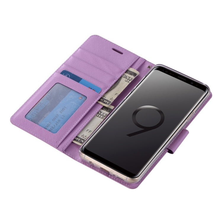 For Galaxy S9+ Silk Texture Horizontal Flip Leather Case with Holder & Card slots & Wallet & Photo Frame