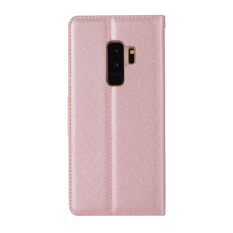 For Galaxy S9+ Silk Texture Horizontal Flip Leather Case with Holder & Card slots & Wallet & Photo Frame