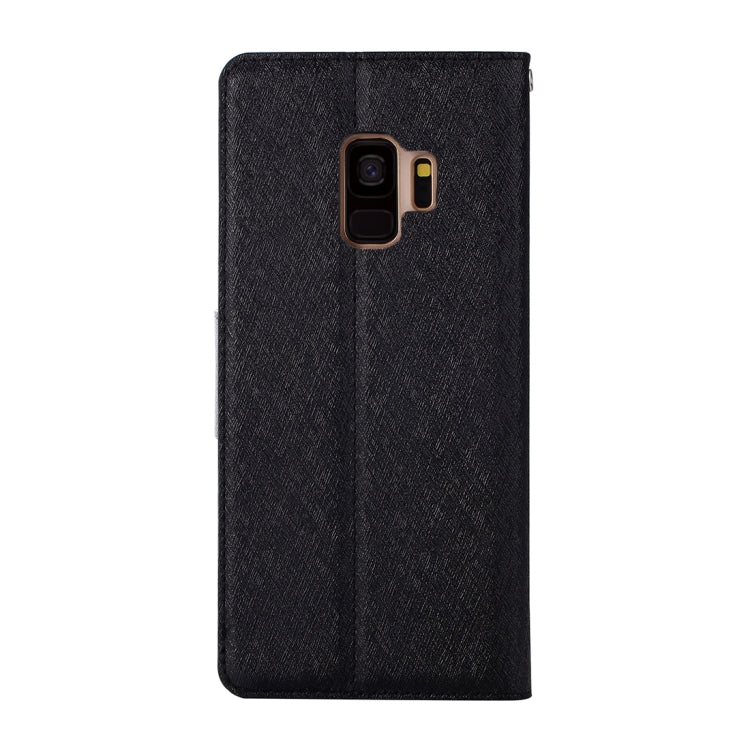 For Galaxy S9 Silk Texture Horizontal Flip Leather Case with Holder & Card slots & Wallet & Photo Frame