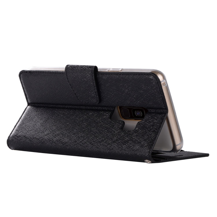 For Galaxy S9 Silk Texture Horizontal Flip Leather Case with Holder & Card slots & Wallet & Photo Frame