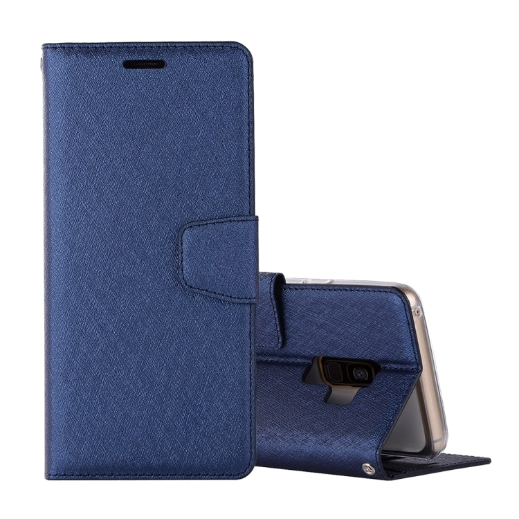 For Galaxy S9 Silk Texture Horizontal Flip Leather Case with Holder & Card slots & Wallet & Photo Frame