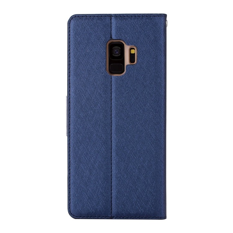 For Galaxy S9 Silk Texture Horizontal Flip Leather Case with Holder & Card slots & Wallet & Photo Frame