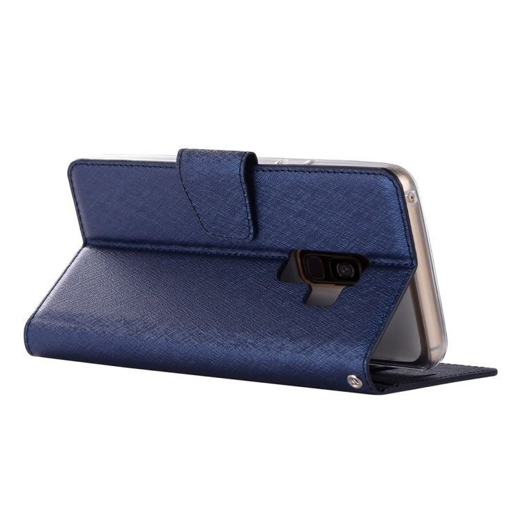 For Galaxy S9 Silk Texture Horizontal Flip Leather Case with Holder & Card slots & Wallet & Photo Frame
