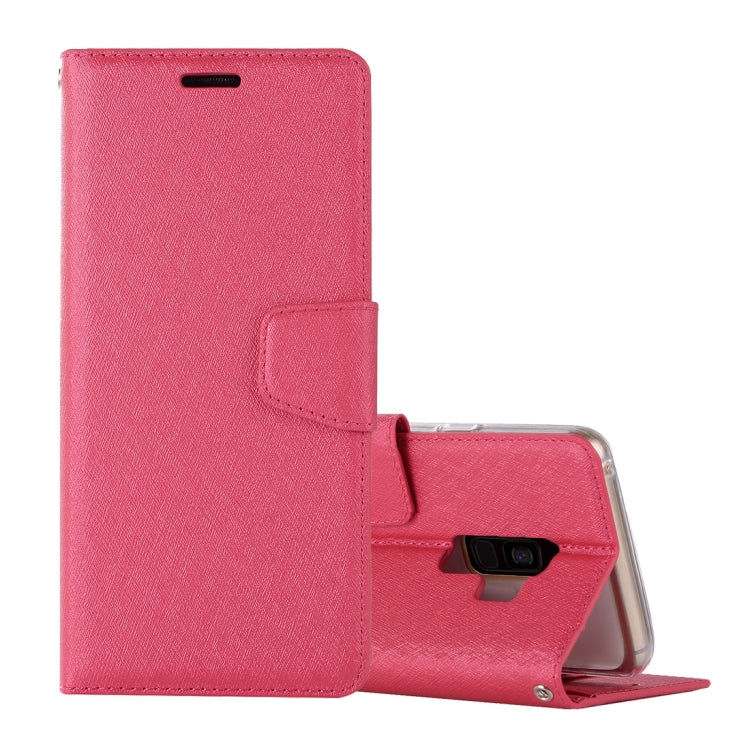 For Galaxy S9 Silk Texture Horizontal Flip Leather Case with Holder & Card slots & Wallet & Photo Frame