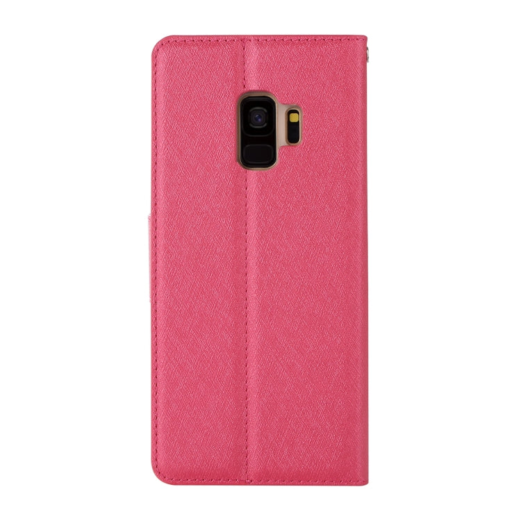 For Galaxy S9 Silk Texture Horizontal Flip Leather Case with Holder & Card slots & Wallet & Photo Frame