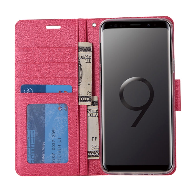 For Galaxy S9 Silk Texture Horizontal Flip Leather Case with Holder & Card slots & Wallet & Photo Frame