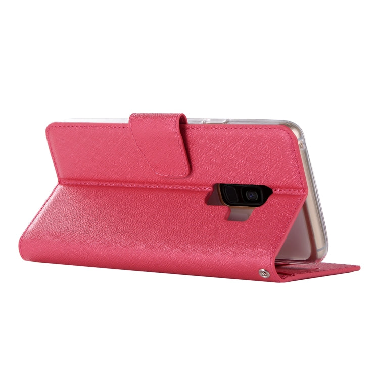 For Galaxy S9 Silk Texture Horizontal Flip Leather Case with Holder & Card slots & Wallet & Photo Frame
