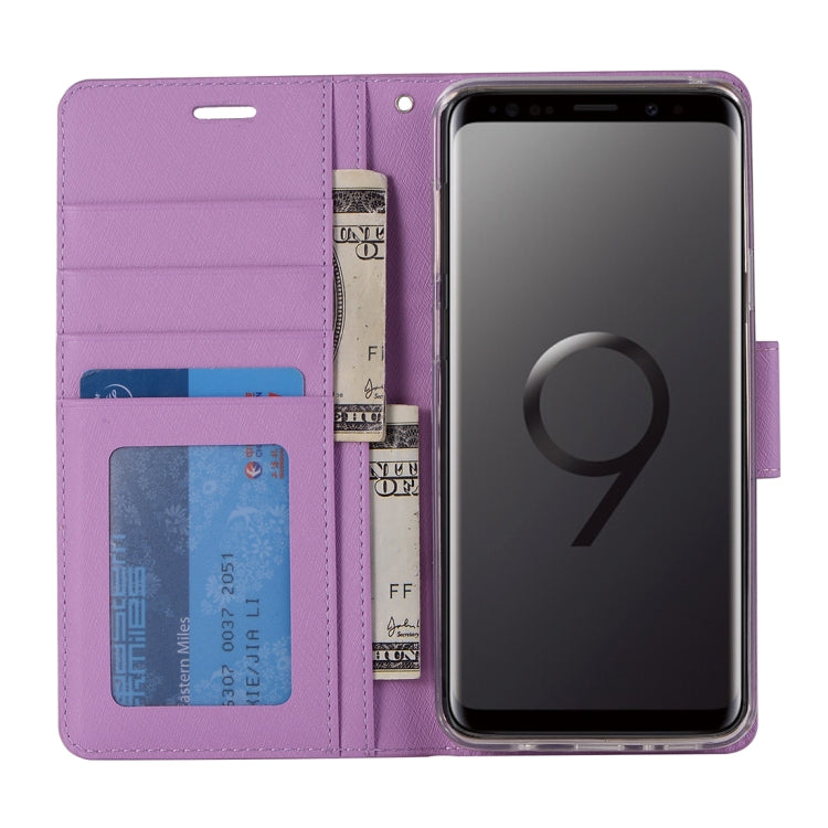 For Galaxy S9 Silk Texture Horizontal Flip Leather Case with Holder & Card slots & Wallet & Photo Frame