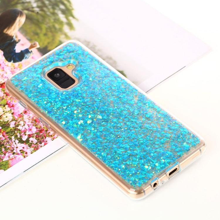 For Galaxy A8+ (2018) Glitter Powder Soft TPU Protective Case