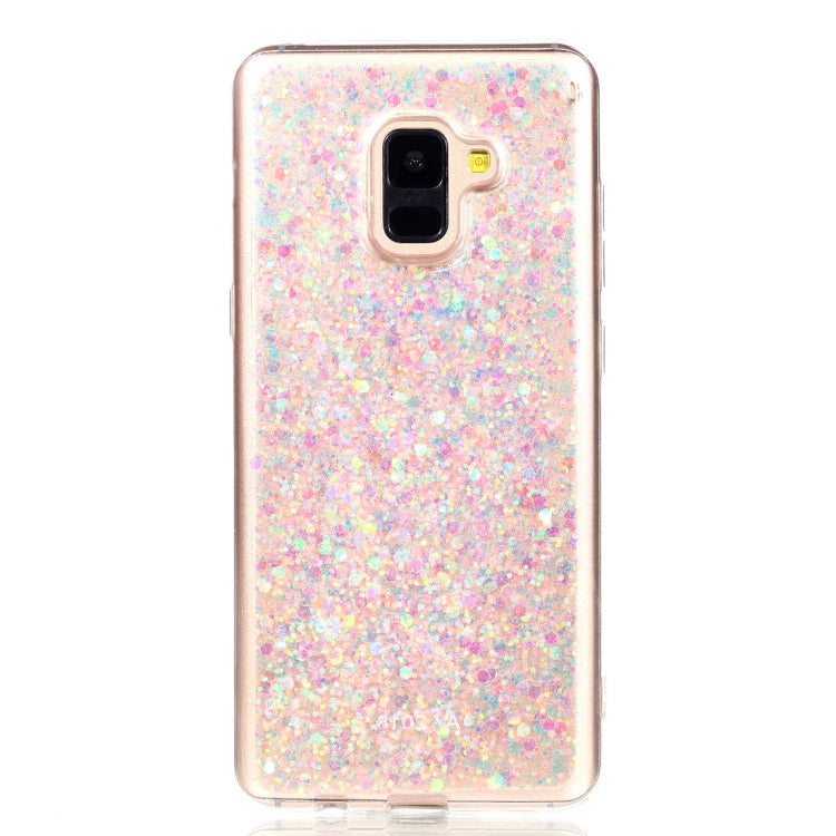 For Galaxy A8+ (2018) Glitter Powder Soft TPU Protective Case