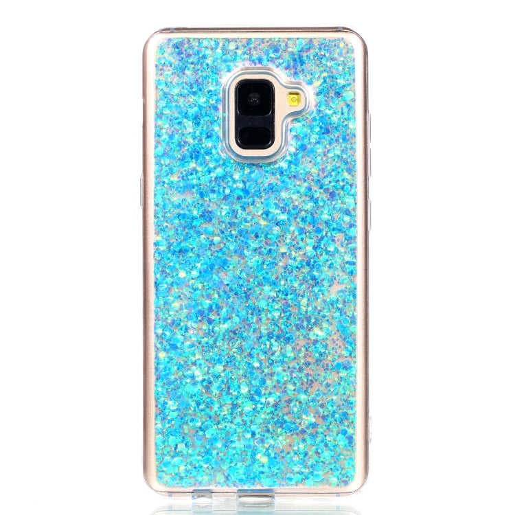 For Galaxy A8+ (2018) Glitter Powder Soft TPU Protective Case