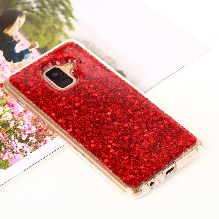 For Galaxy A8+ (2018) Glitter Powder Soft TPU Protective Case