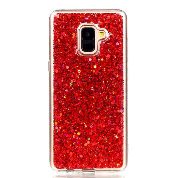 For Galaxy A8+ (2018) Glitter Powder Soft TPU Protective Case