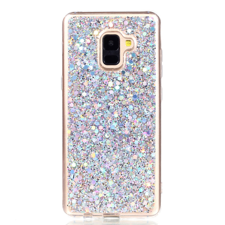 For Galaxy A8+ (2018) Glitter Powder Soft TPU Protective Case