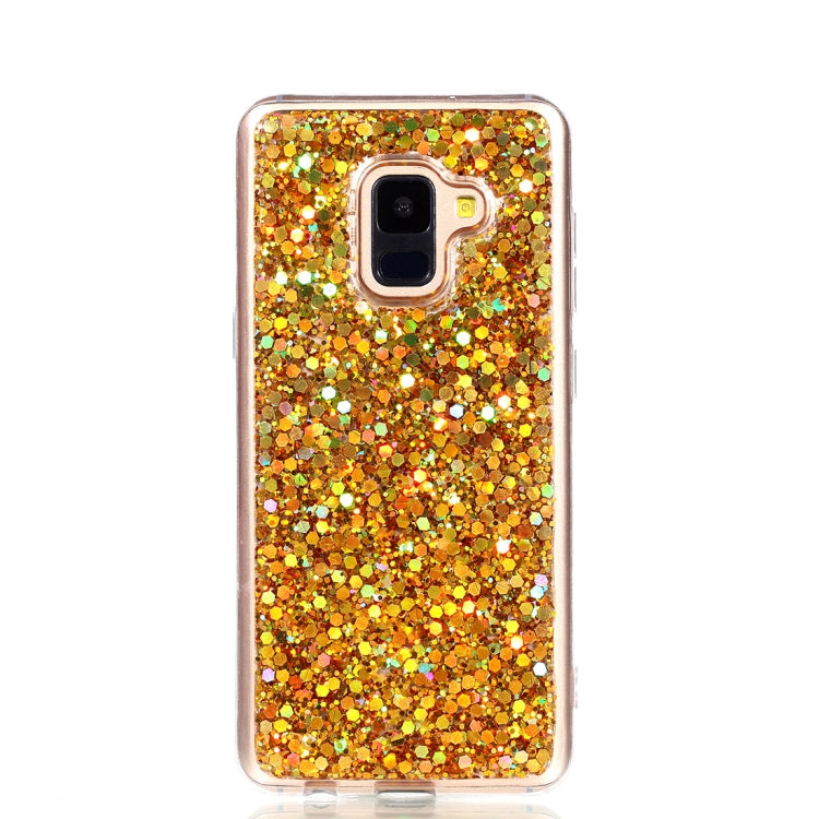 For Galaxy A8 (2018) Glitter Powder Soft TPU Protective Case