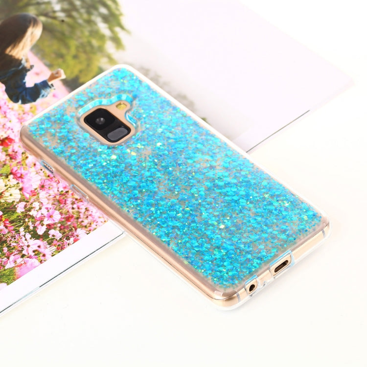 For Galaxy A8 (2018) Glitter Powder Soft TPU Protective Case