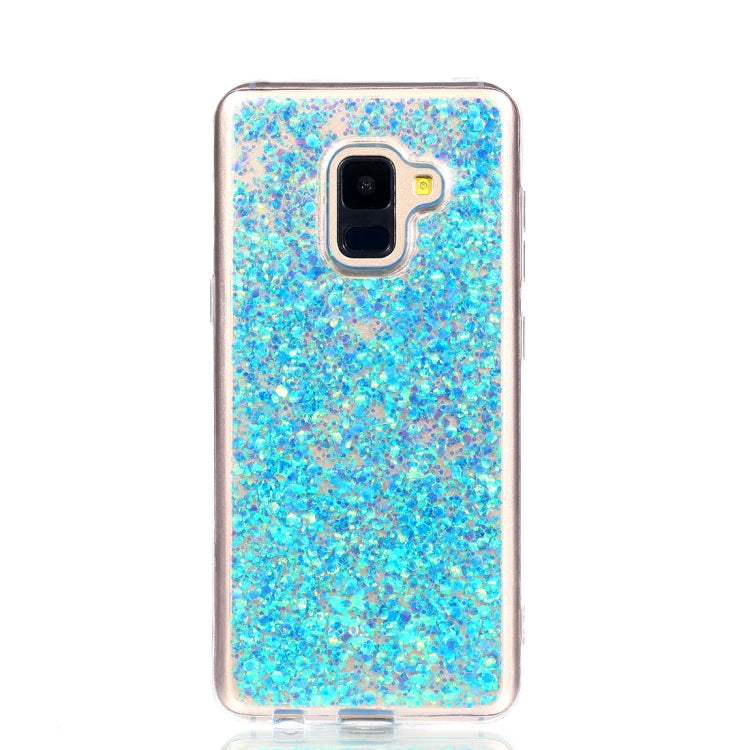 For Galaxy A8 (2018) Glitter Powder Soft TPU Protective Case
