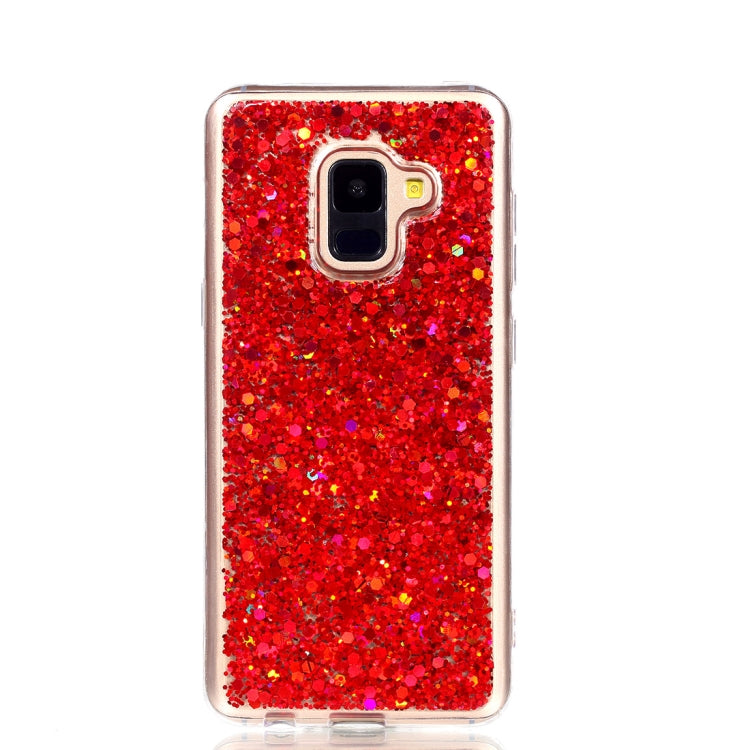 For Galaxy A8 (2018) Glitter Powder Soft TPU Protective Case