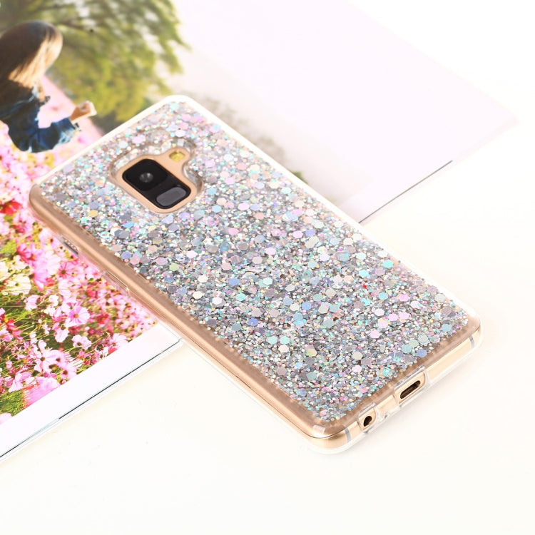 For Galaxy A8 (2018) Glitter Powder Soft TPU Protective Case