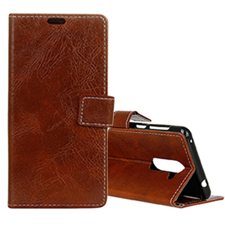 For Galaxy S9+ Retro Crazy Horse Texture with Absorption Horizontal Flip Leather Case with Holder & Card Slots & Wallet & Photo Frame