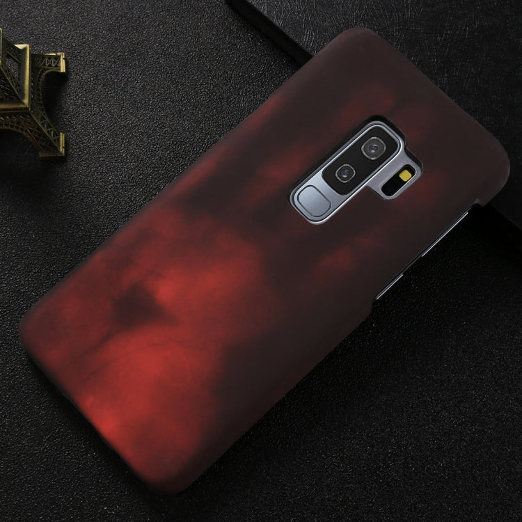 For Galaxy S9+ Paste Skin + PC Thermal Sensor Discoloration Protective Back Cover Case