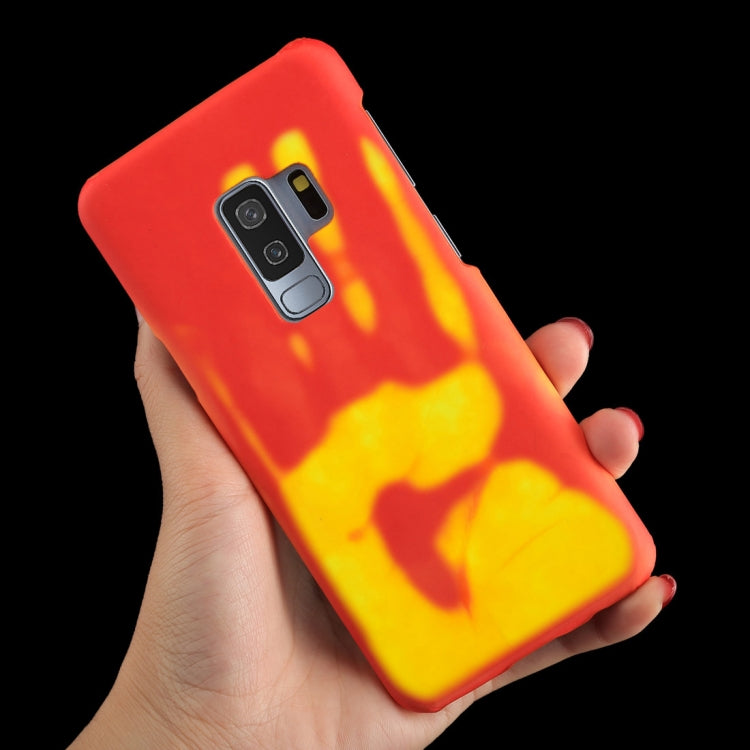For Galaxy S9+ Paste Skin + PC Thermal Sensor Discoloration Protective Back Cover Case