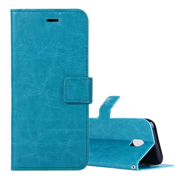 For Galaxy J3 (2017) (EU Version) Crazy Horse Texture Horizontal Flip Leather Case with Holder & Card Slots & Wallet & Photo Frame