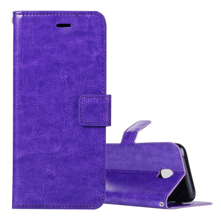 For Galaxy J3 (2017) (EU Version) Crazy Horse Texture Horizontal Flip Leather Case with Holder & Card Slots & Wallet & Photo Frame