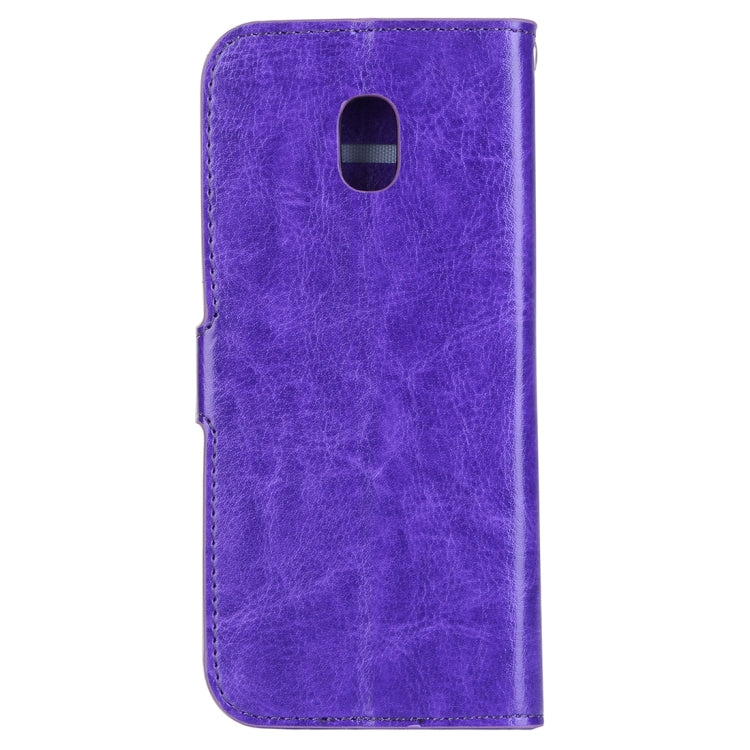 For Galaxy J3 (2017) (EU Version) Crazy Horse Texture Horizontal Flip Leather Case with Holder & Card Slots & Wallet & Photo Frame