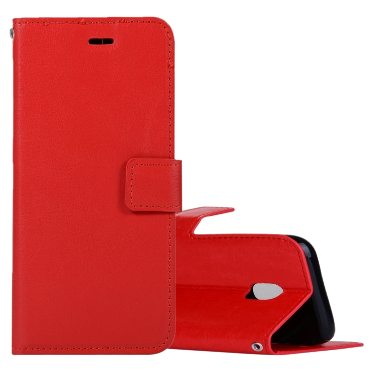 For Galaxy J3 (2017) (EU Version) Crazy Horse Texture Horizontal Flip Leather Case with Holder & Card Slots & Wallet & Photo Frame
