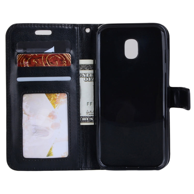 For Galaxy J5 (2017) (EU Version) Crazy Horse Texture Horizontal Flip Leather Case with Holder & Card Slots & Wallet & Photo Frame