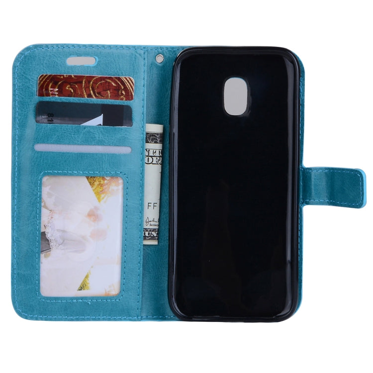 For Galaxy J5 (2017) (EU Version) Crazy Horse Texture Horizontal Flip Leather Case with Holder & Card Slots & Wallet & Photo Frame