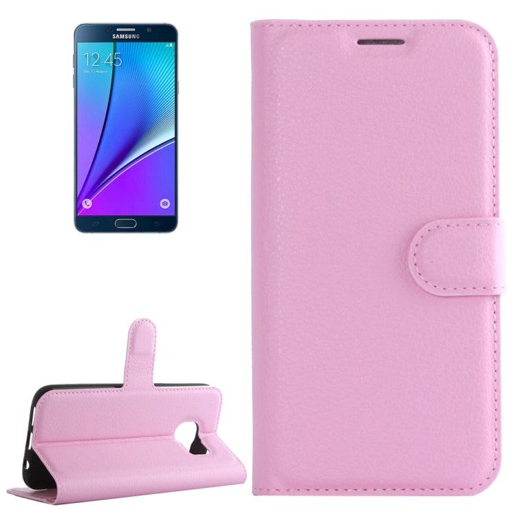 For Galaxy Note 5 / N920 Litchi Texture Horizontal Flip Leather Case with Holder & Card Slots & Wallet