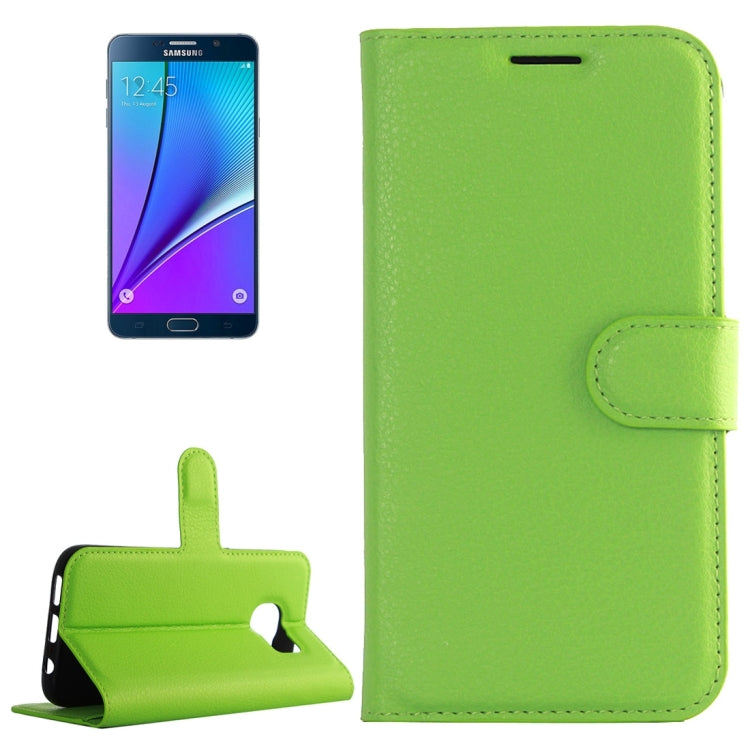 For Galaxy Note 5 / N920 Litchi Texture Horizontal Flip Leather Case with Holder & Card Slots & Wallet